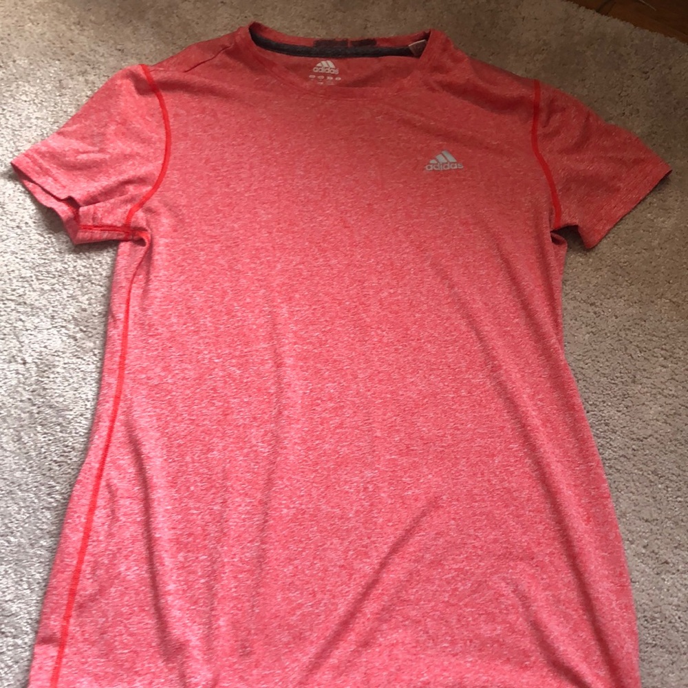 adidas size medium red athletic t shirt